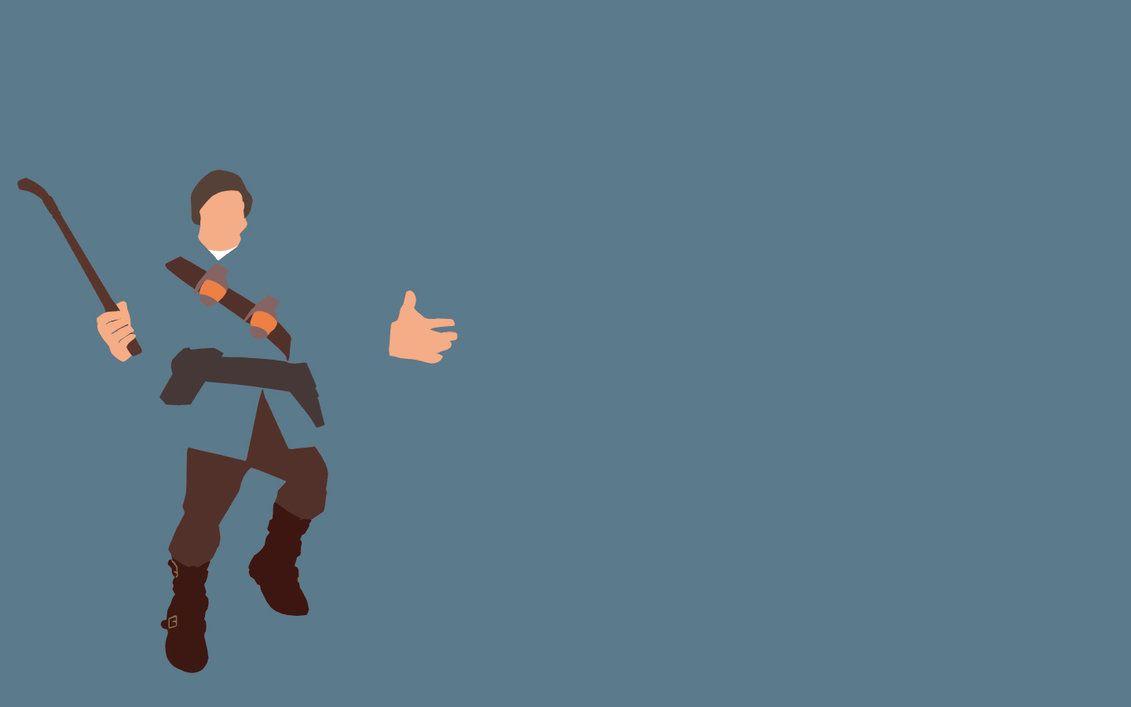 TF2 Blu Soldier Minimalist Wallpaper