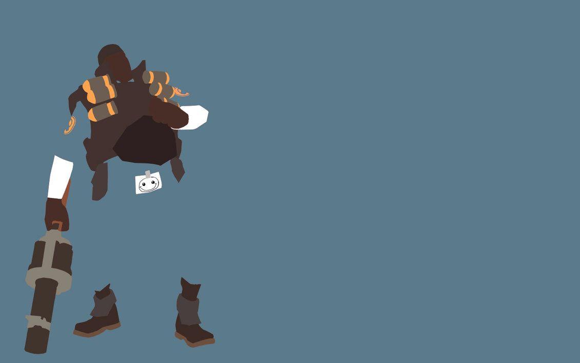 TF2 Blu Demoman Minimalist Wallpaper