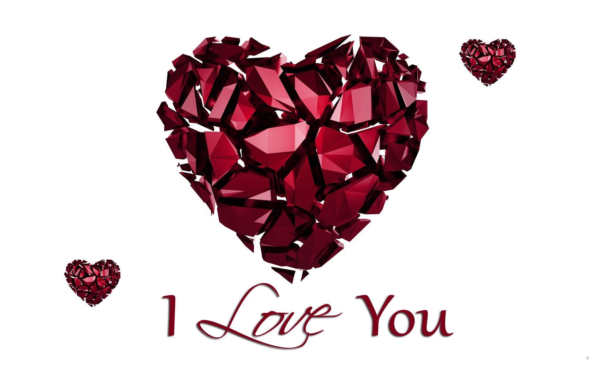 I Love You Heart Wallpaper 3D