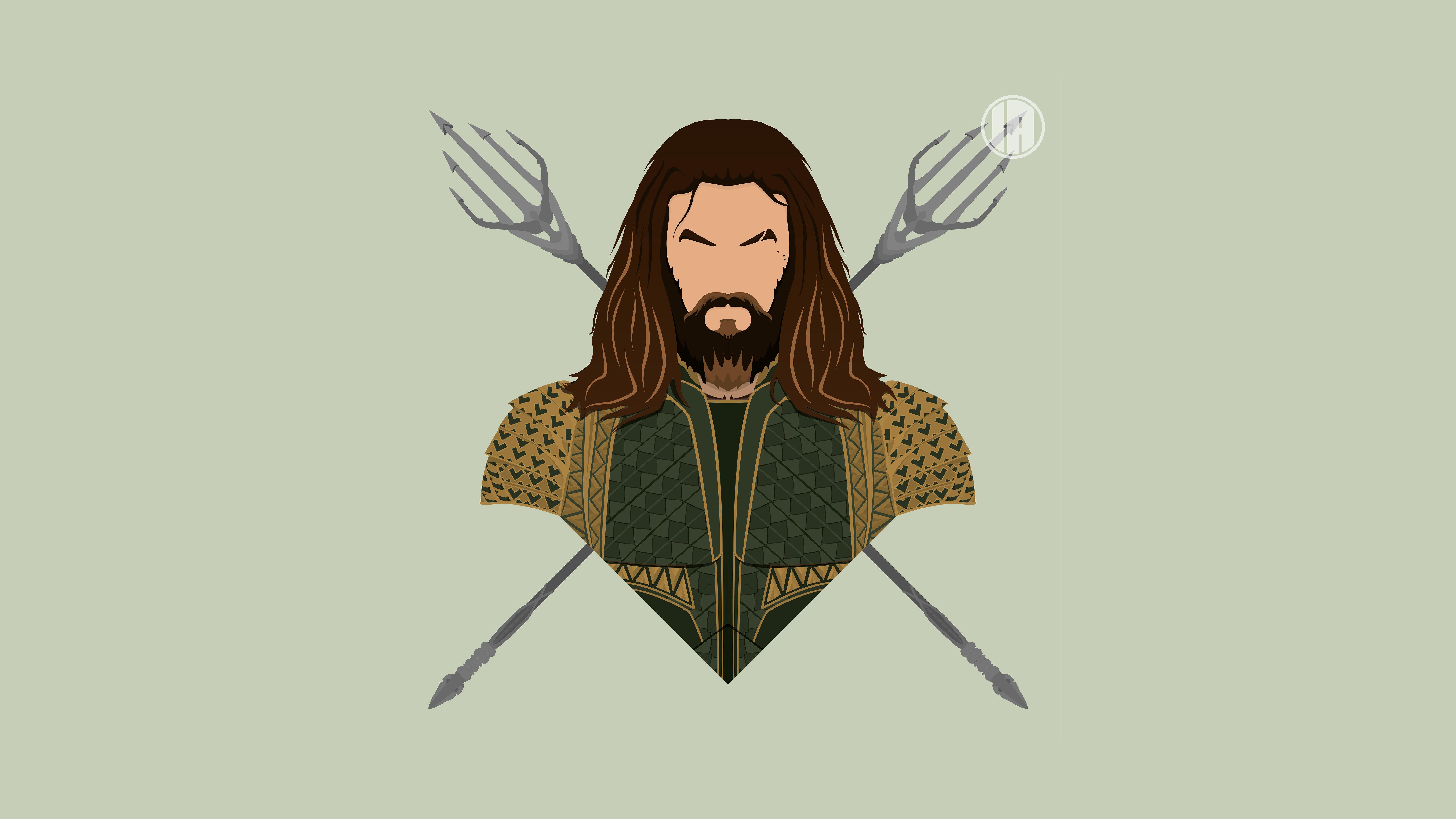 Aquaman Minimalism 8k, HD Superheroes, 4k Wallpaper, Image