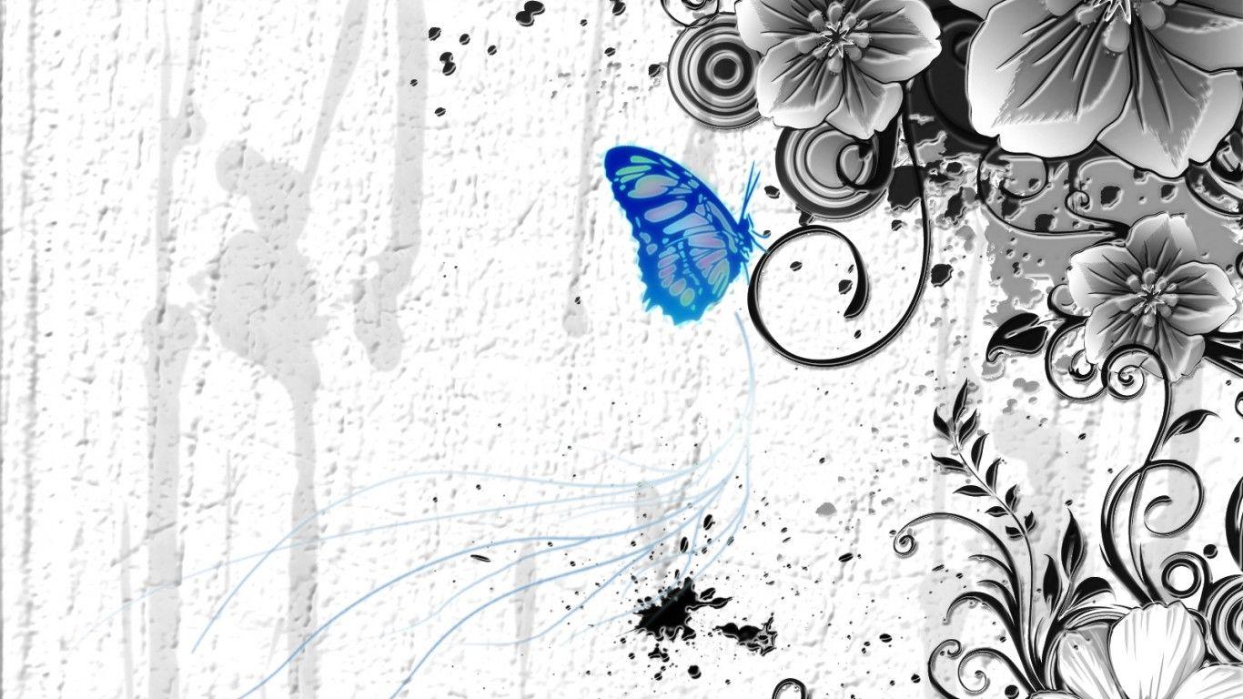 Blue Butterfly Abstract HD Wallpaper