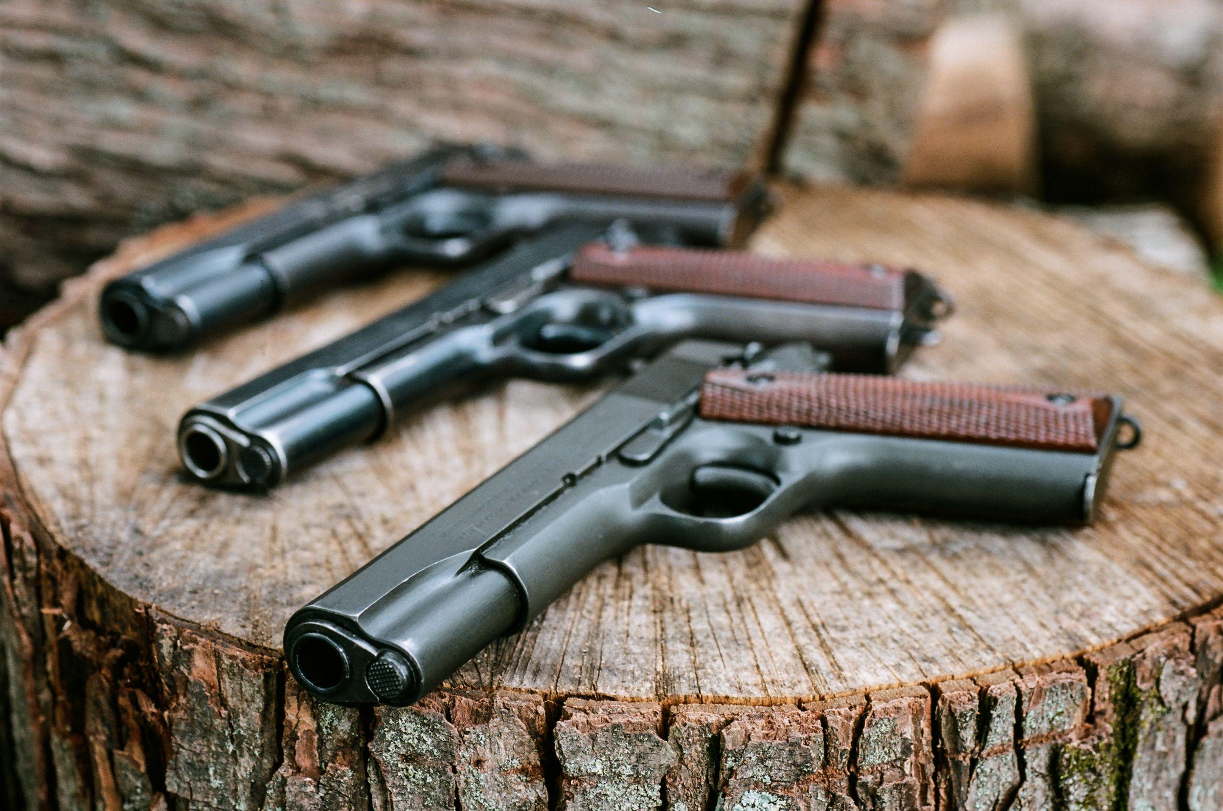 The M1911 Is A Single Action, Semi Automatic Pistol Full HD