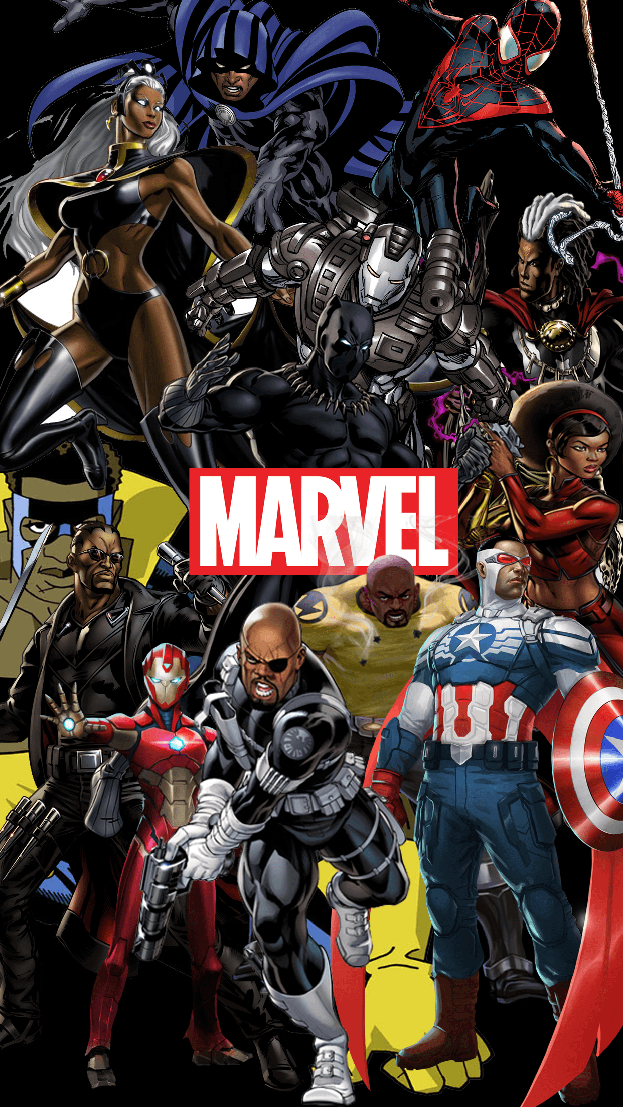 Marvel black superhero iphone wallpaper I made