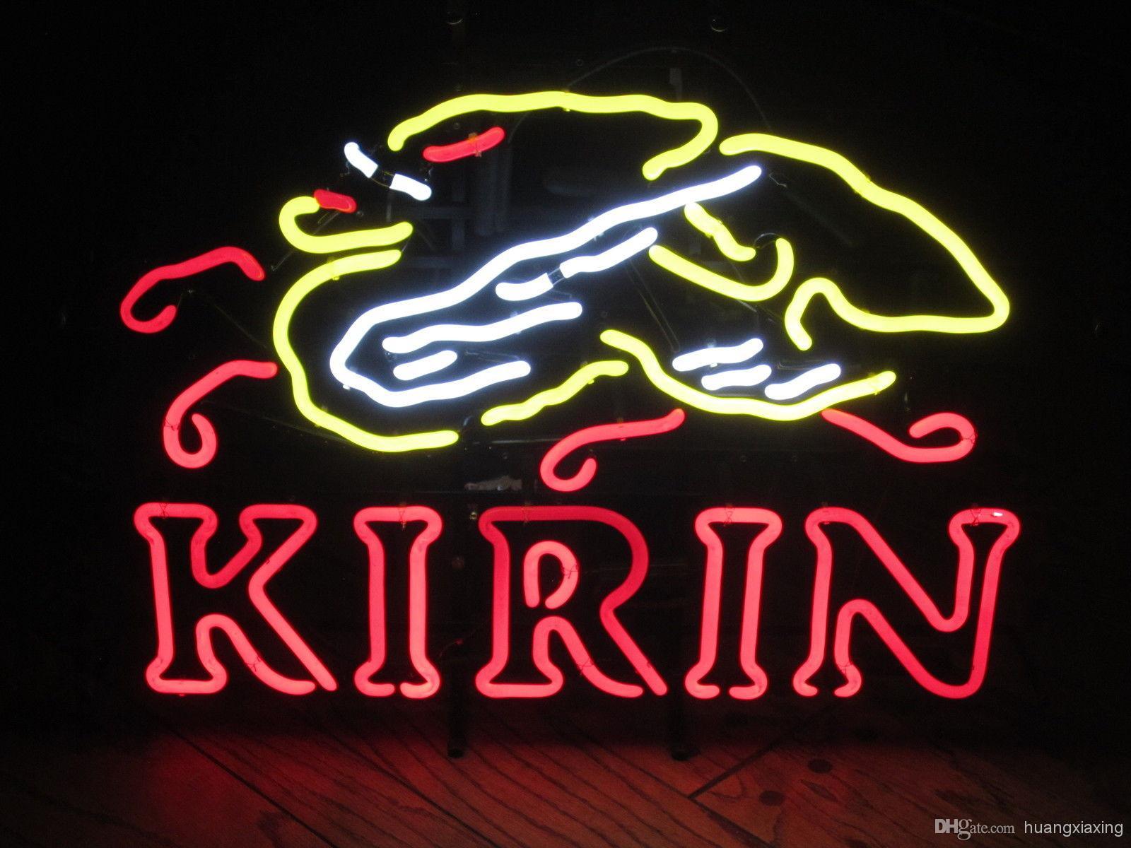 Kirin Dragon Neon Sign Beer Bar Light Game Room Pool Japanese Fish