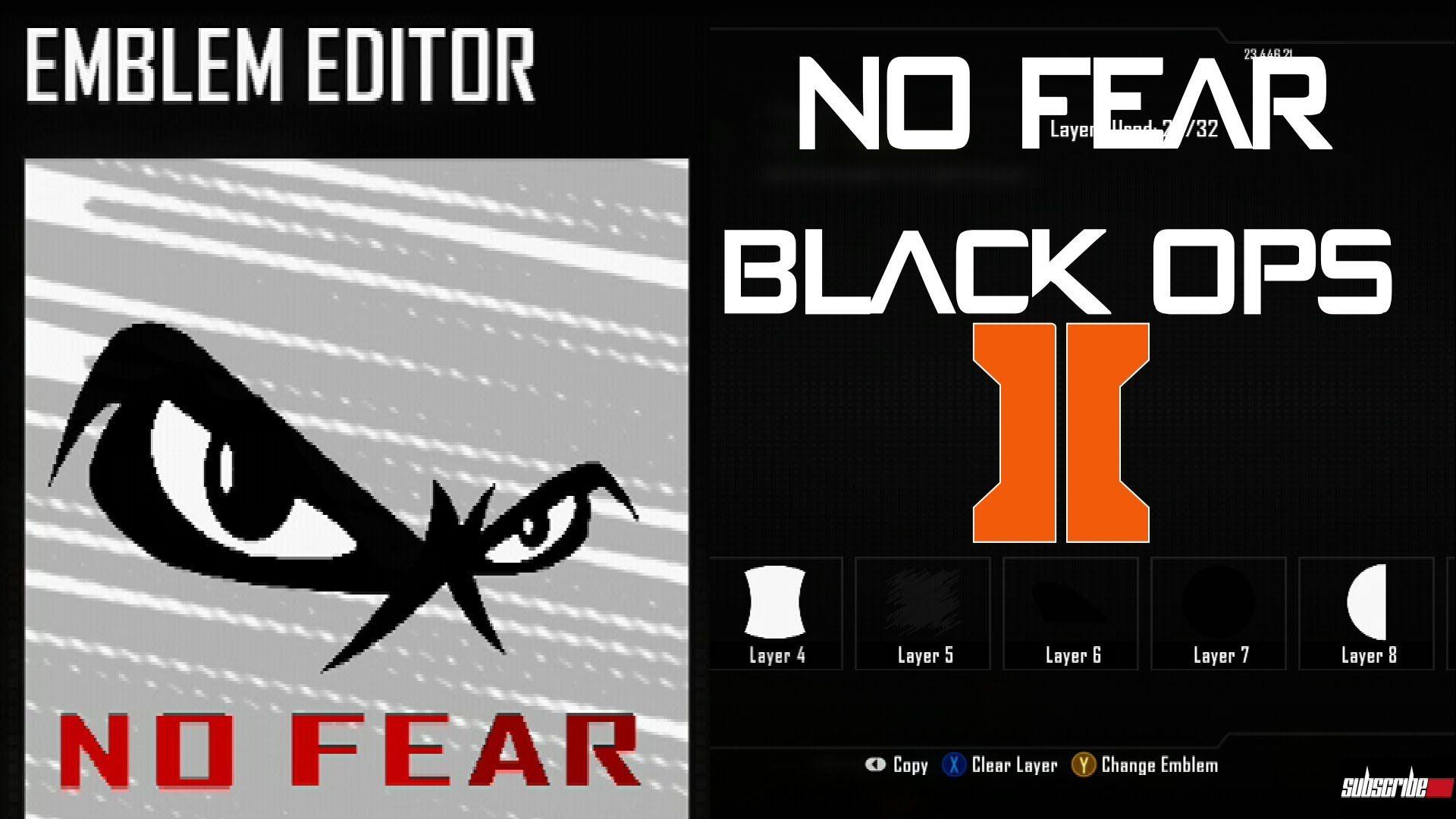 Black Ops 2 FEAR Best Logo Emblem Tutorial NO FEAR
