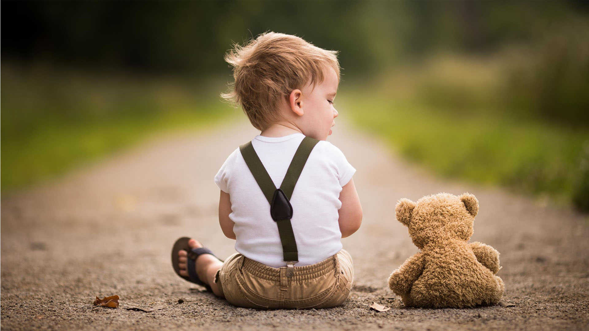 Cute Boy With Teddy bear Wallpaper. Beautiful image HD Picture