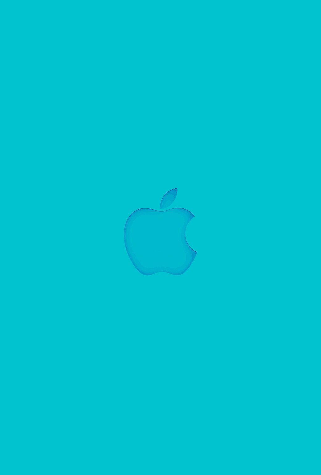 apple logo wallpaper blue