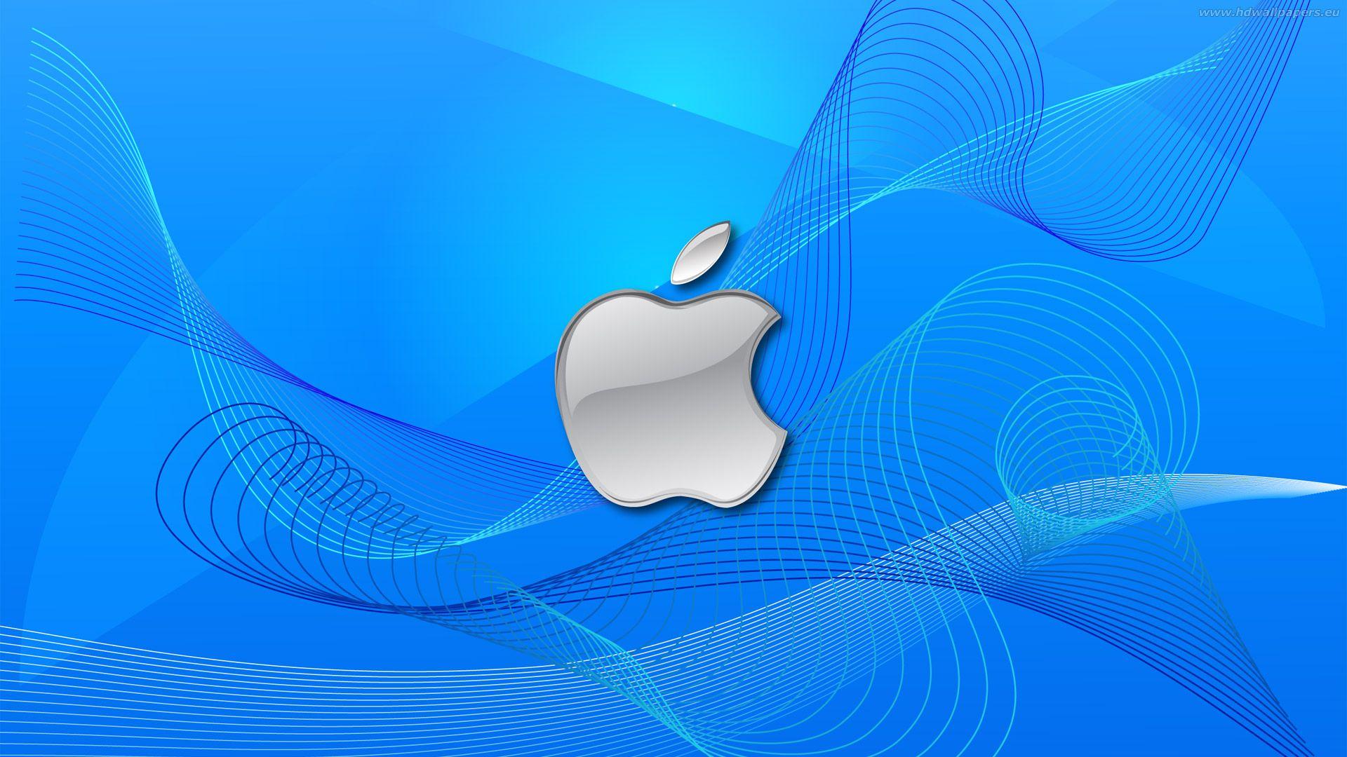 Apple Blue HD Background Wallpaper