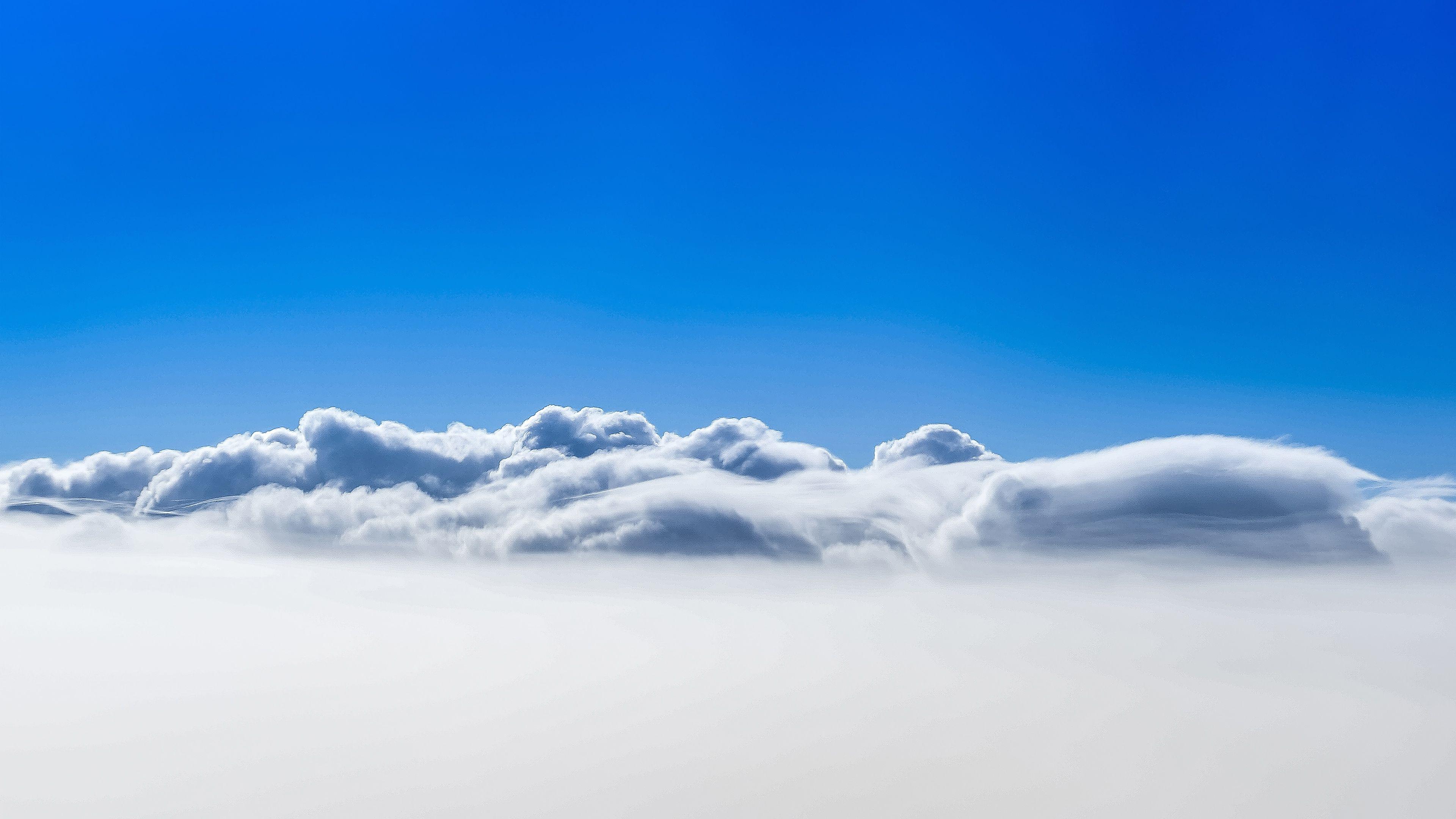 Wallpaper Clouds Blue Sky 4K blue, Caves, Clouds, Sky Desktop