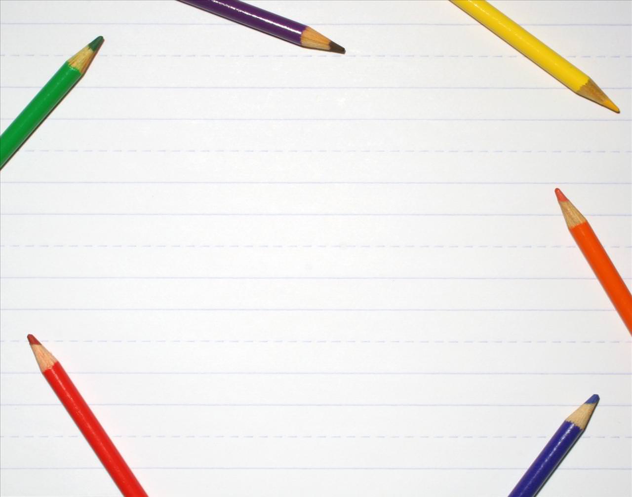 Simple Ppt Colored Pencils For Powerpoint