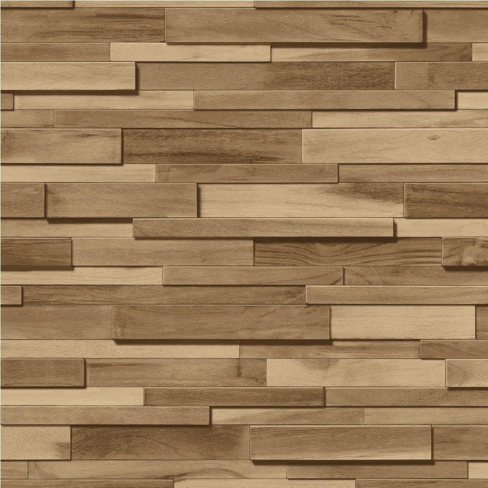 Muriva Thin Wood Blocks Wood Effect Wallpaper J45307. I