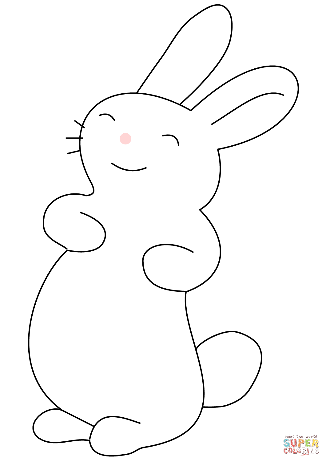 Kawaii Bunny coloring page