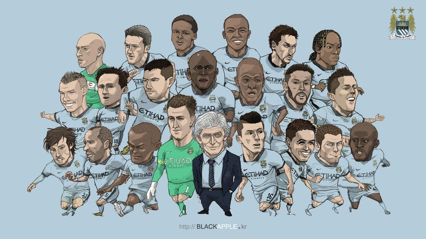 BlackApple. Manchester City FC Fan Art. Manchester city fan art