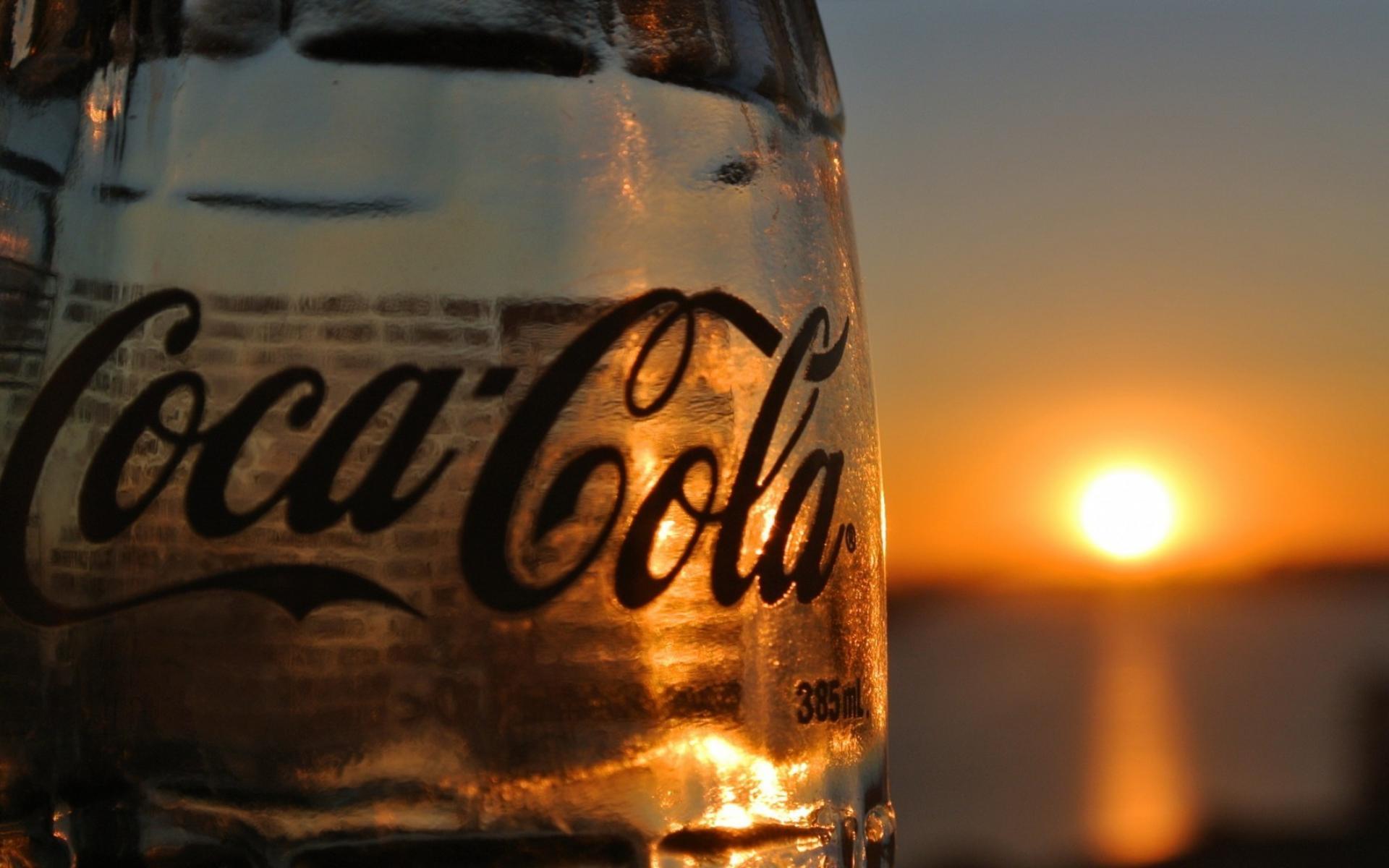 Coca Cola Bottles Coke Glass Sunset Wallpaper
