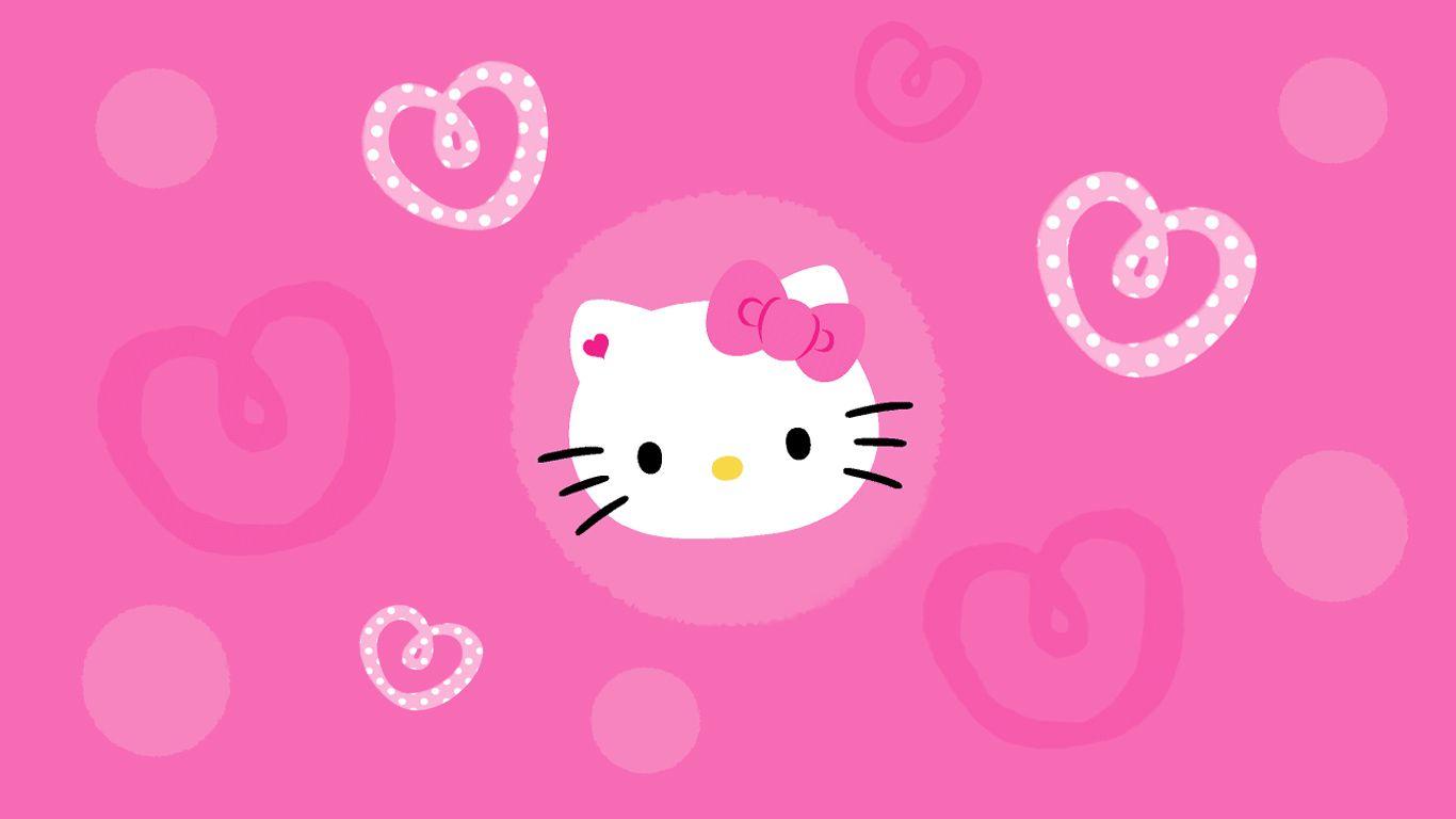 Hello Kitty Logo Pink HD Wallpaper, Background Image