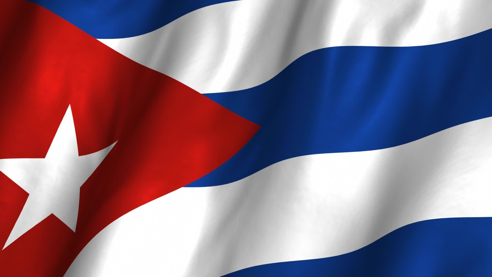 Cuba Waving Flag Stock Video Footage