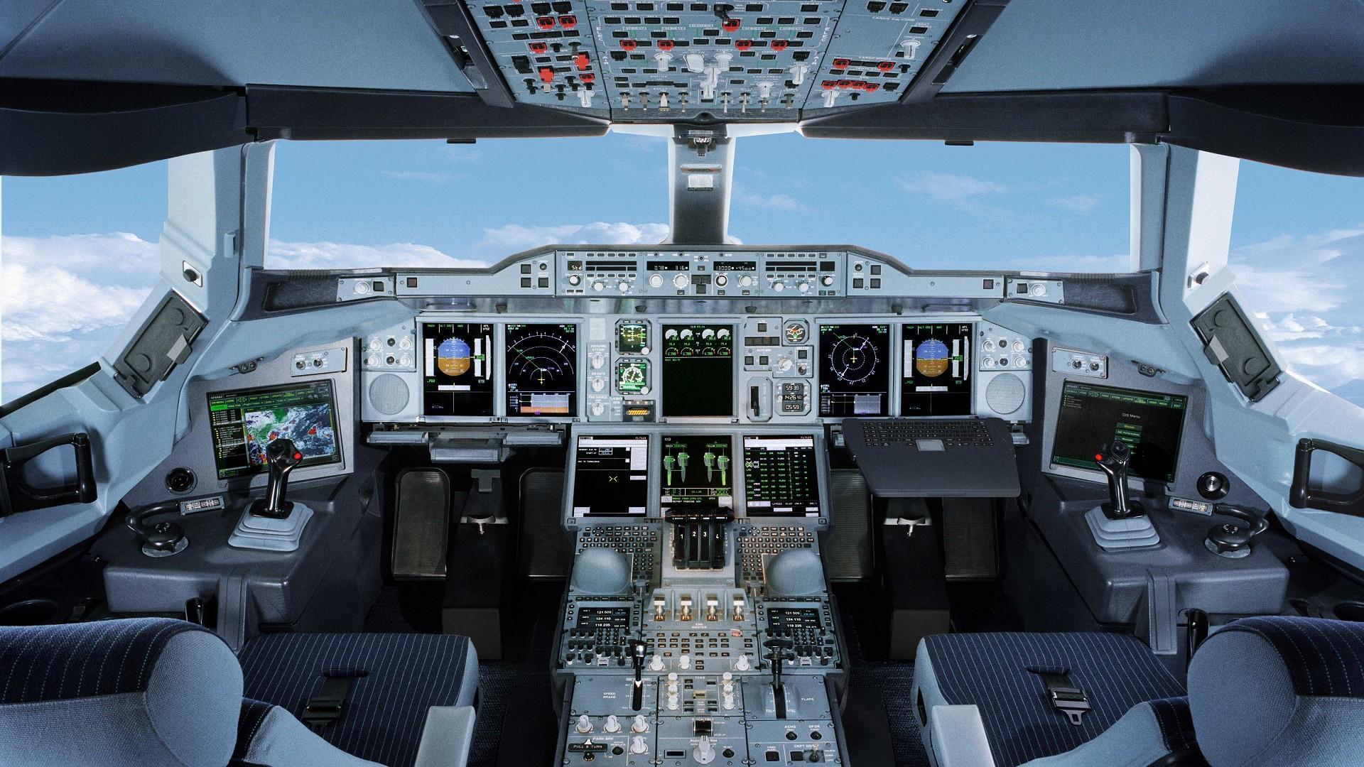Aircraft Cockpit Airbus A380 800 Aviation Wallpaper