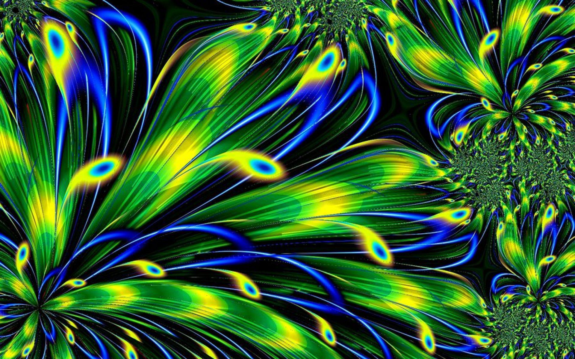 Abstract Peacock Feathers Full HD Wallpaper