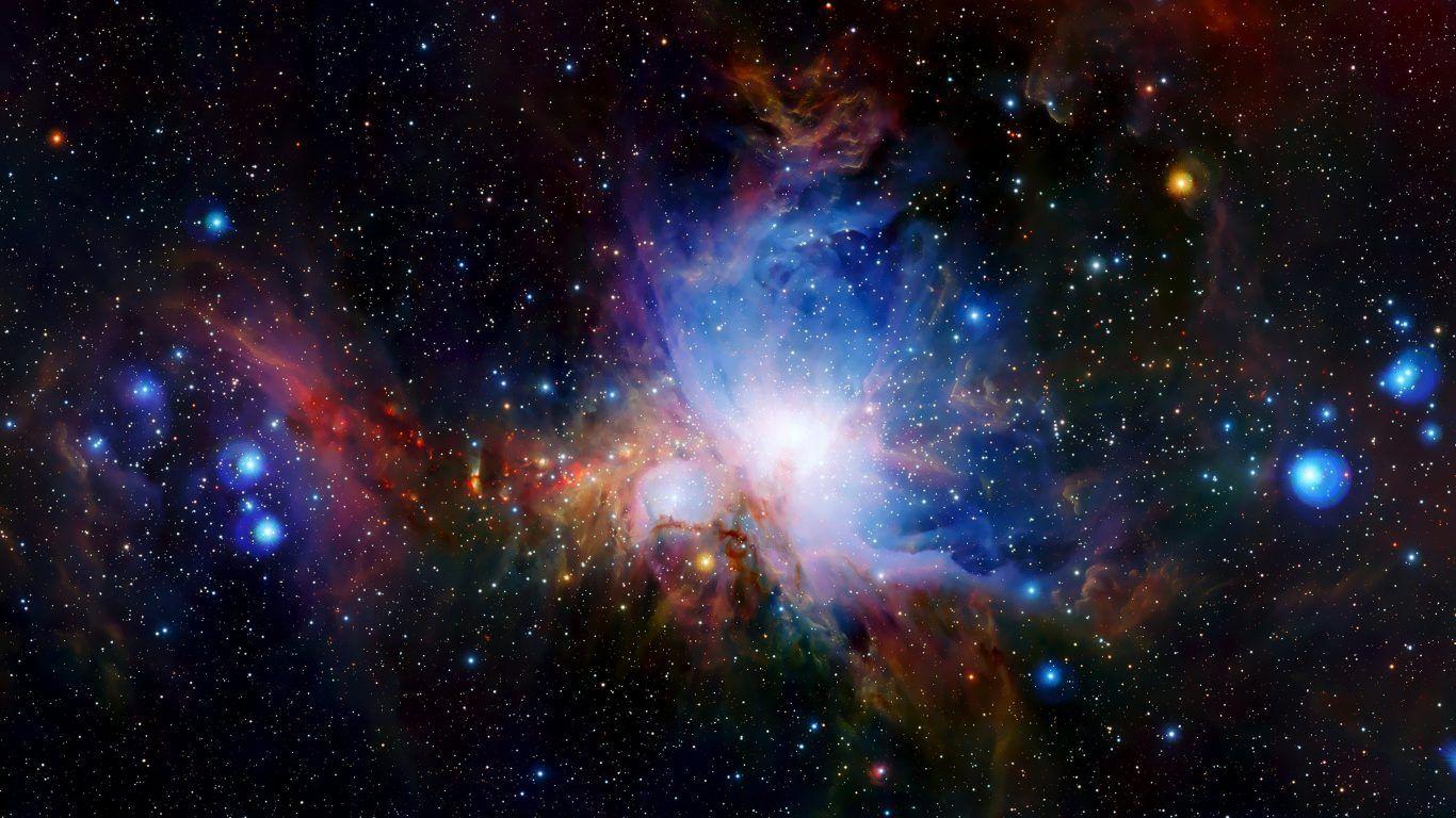 Space: Galaxy Stars Pink Glow Ufo Universe Planets Space Nebula