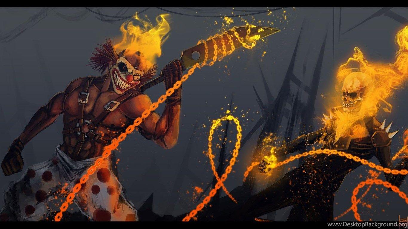 Sweet Tooth Vs Ghost Rider By Xluxifer Desktop Background