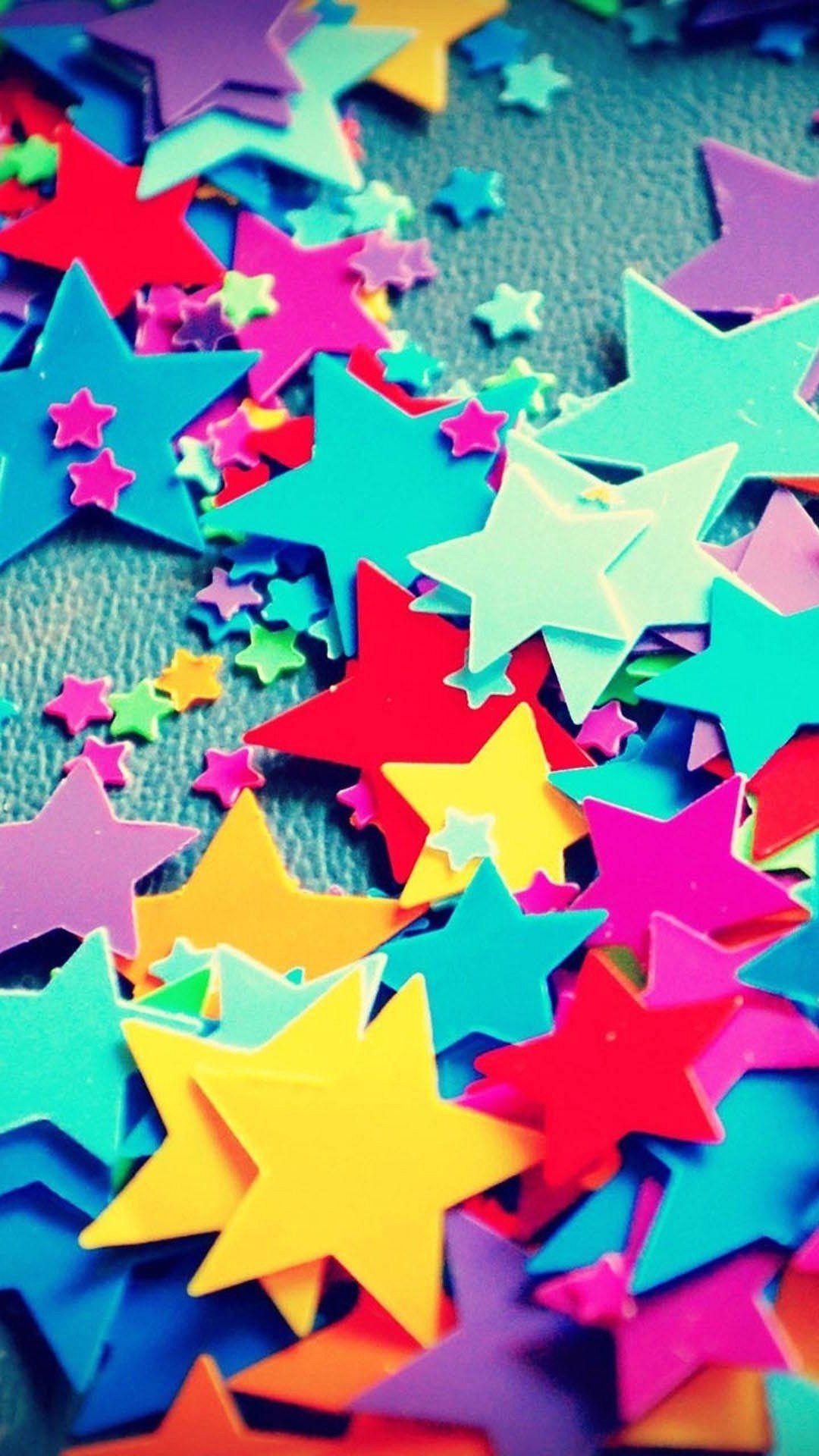 Wallpaper Full HD 1080 X 1920 Smartphone Coloured Stars x