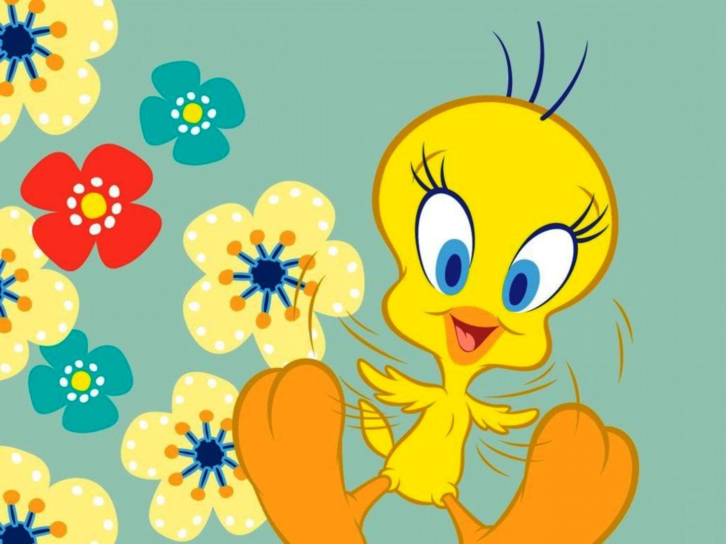 Baby Tweety with Flower Wallpaper picture, Baby Tweety with Flower