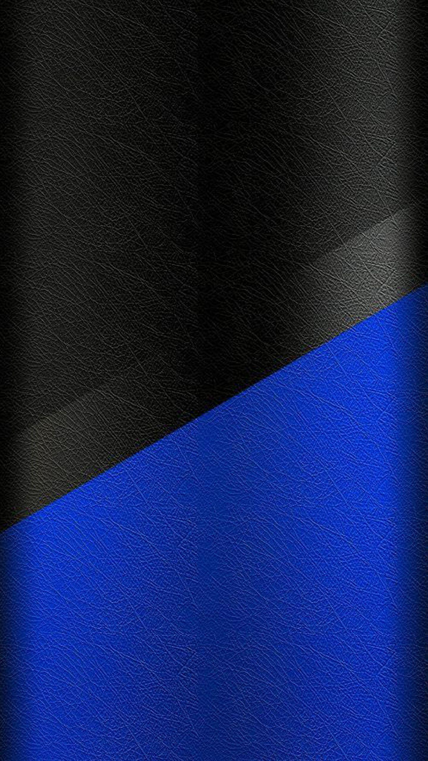Dark S7 Edge Wallpaper 02 and Blue Leather Pattern