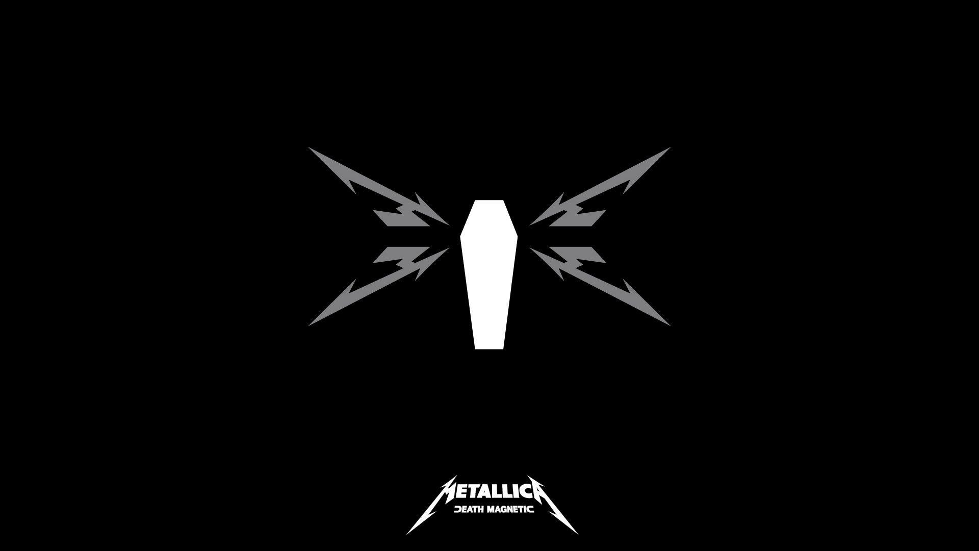 Download Wallpaper 1920x1080 metallica, symbol, name, background