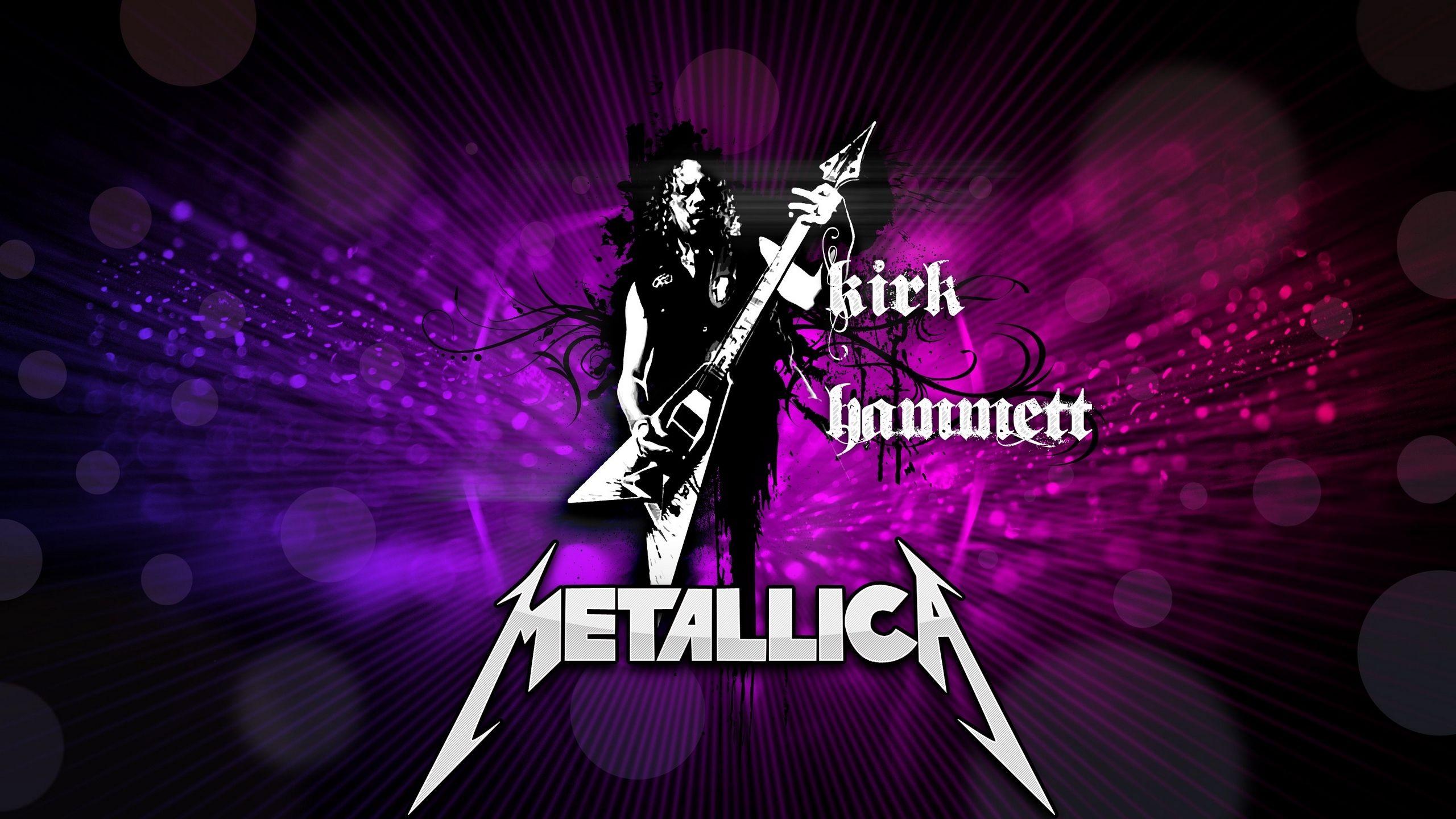 Download wallpaper 2560x1440 metallica, guitarist, graphics, name