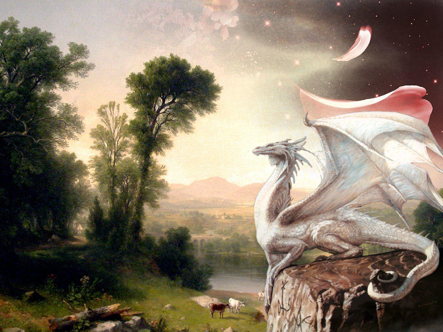 White Dragon HD Wallpaper and Background Image