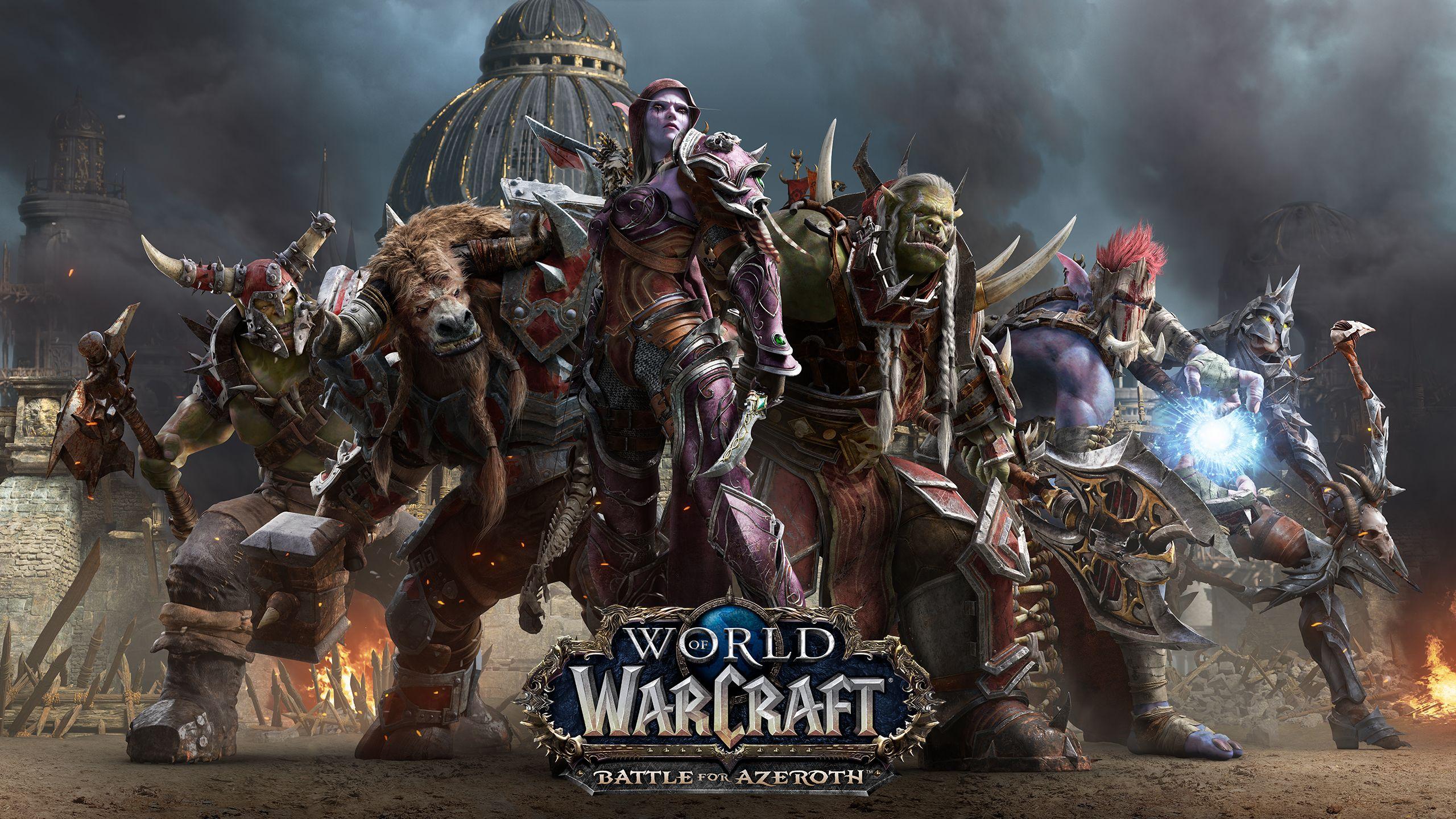 Wallpaper World of Warcraft: Battle for Azeroth, Horde, HD, Games