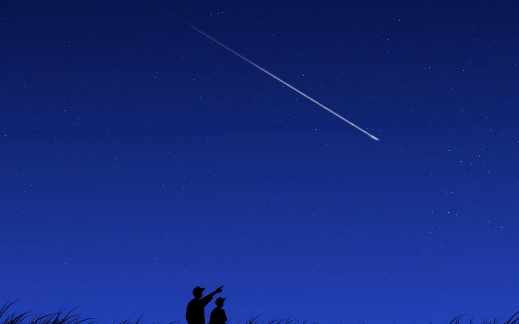 Shooting Star Widescreen HD Wallpaper Falling Background For iPhone