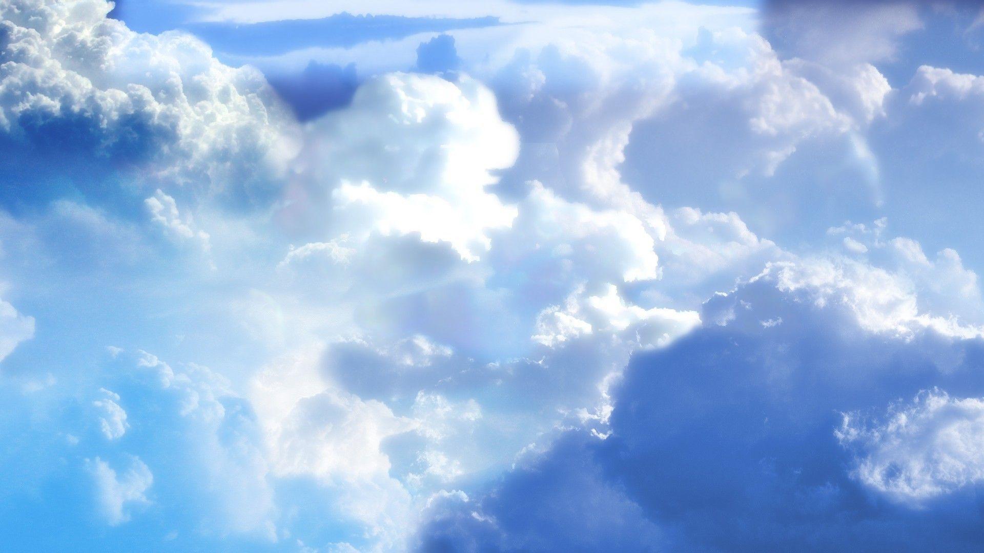 Desktop Wallpaper Cloudy Sky, Blue Sky, Hd Image, Picture, Background,  Ntj8e4
