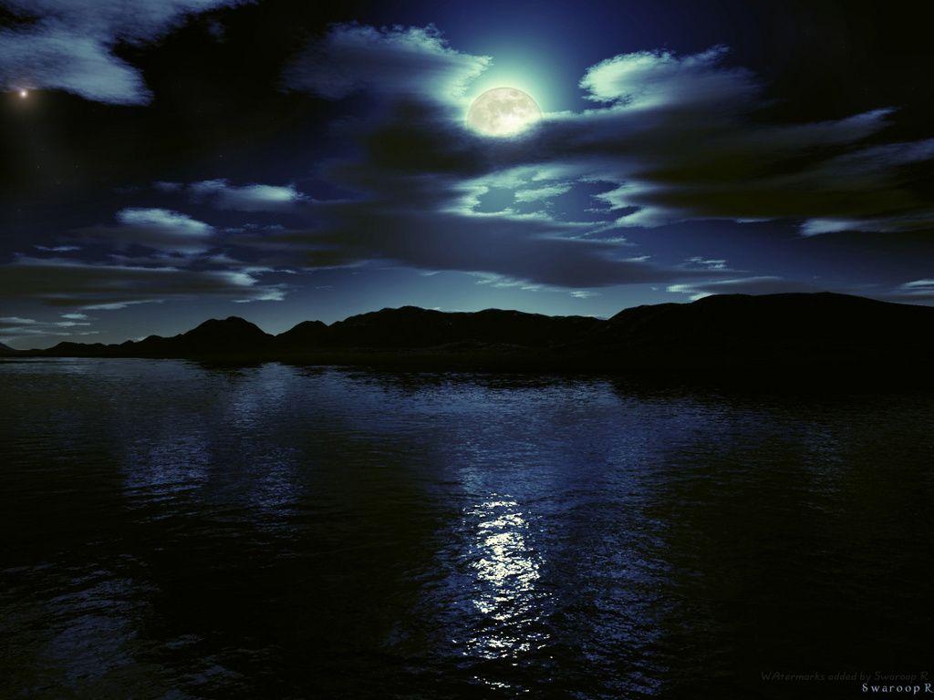 moonlight water 4 HD Wallpaper