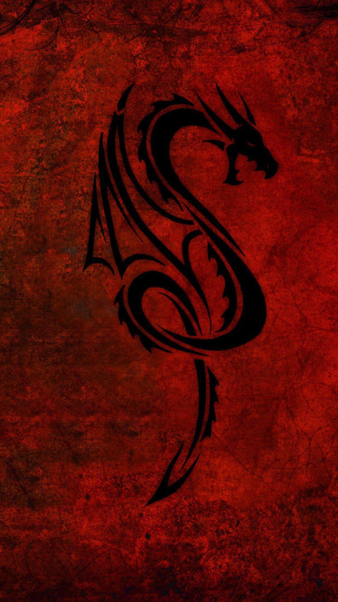Tribal dragon iphone wallpaper