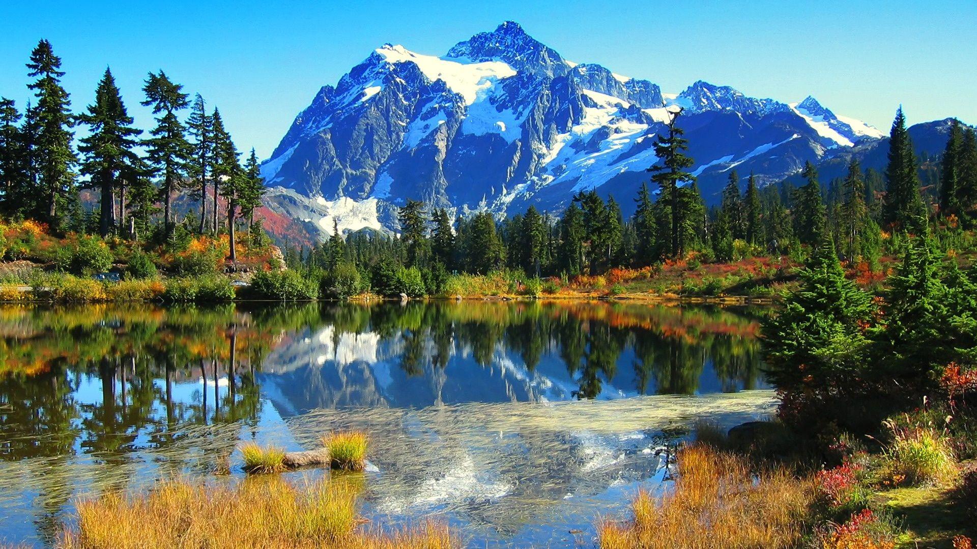 Desktop Beautiful Mountain Scenery Wallpaper Image Picture