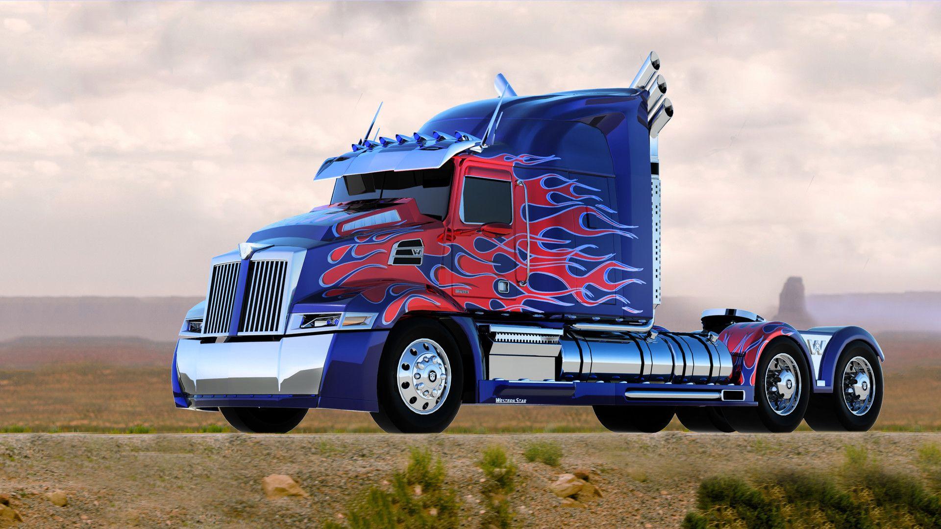 Optimus Prime Truck Hd Wallpaper Desktop 4k Infoupdate