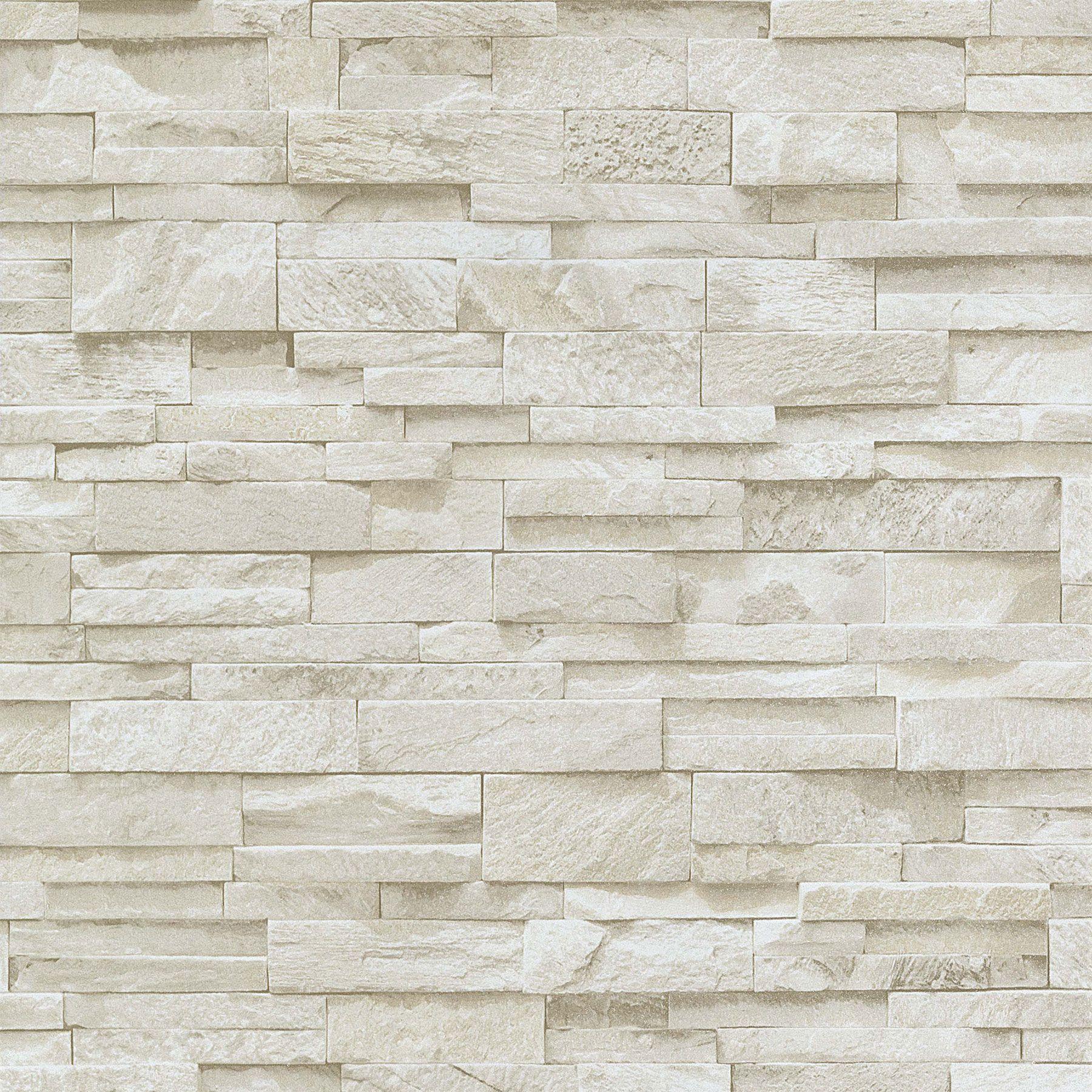 Brick Effect Wallpaper Vinyl 3D Slate Stone Split Face Tile Paste
