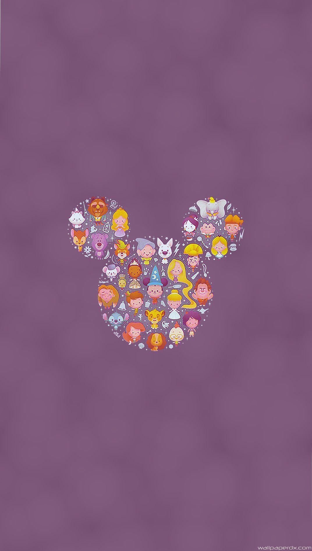 Disney Art Character Cute Illust purple iphone 6 iphone 6 plus