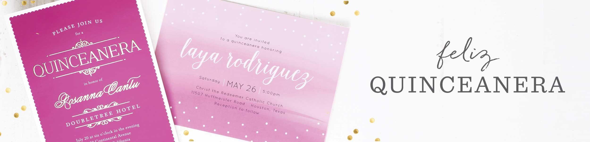 Quinceañera Invitations. Match Your Color & Style Free Invite‎