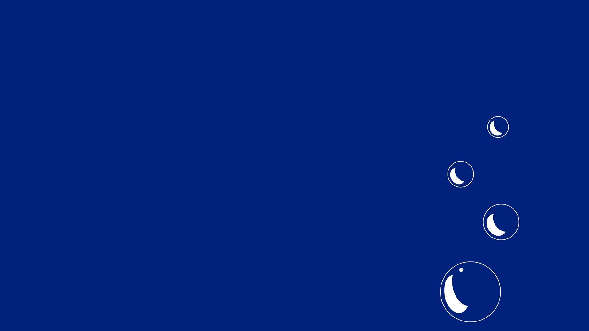 Plain Blue Bubble Background HD Wallpaper