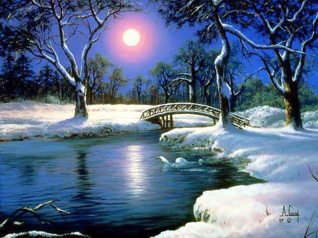 Winter wallpaper: Beautiful Winter Light Peaceful White Time