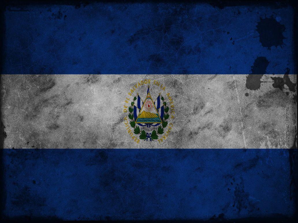 Bandera del Salvador grunge
