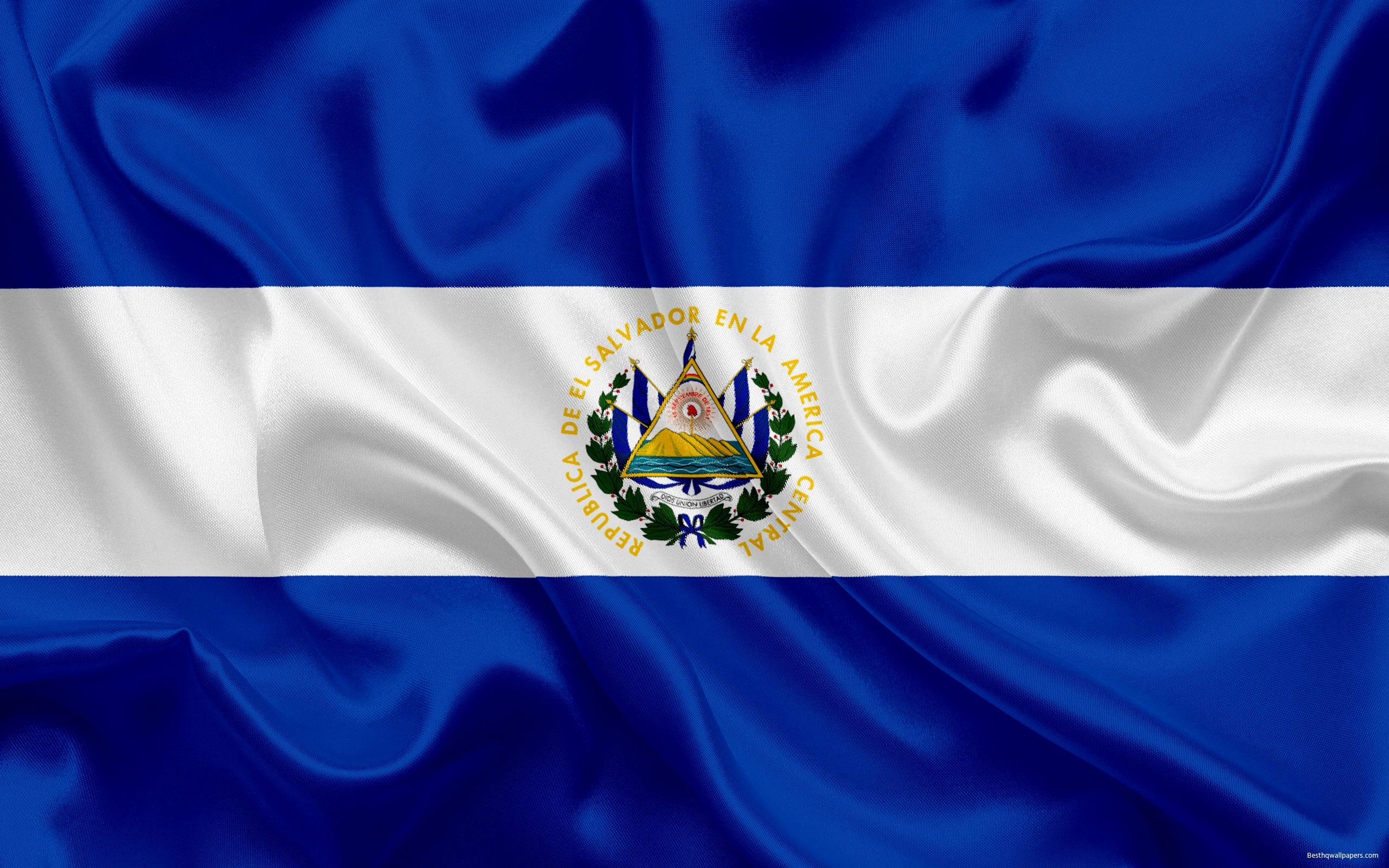 Descargar fondos de pantalla bandera de El Salvador, América Central