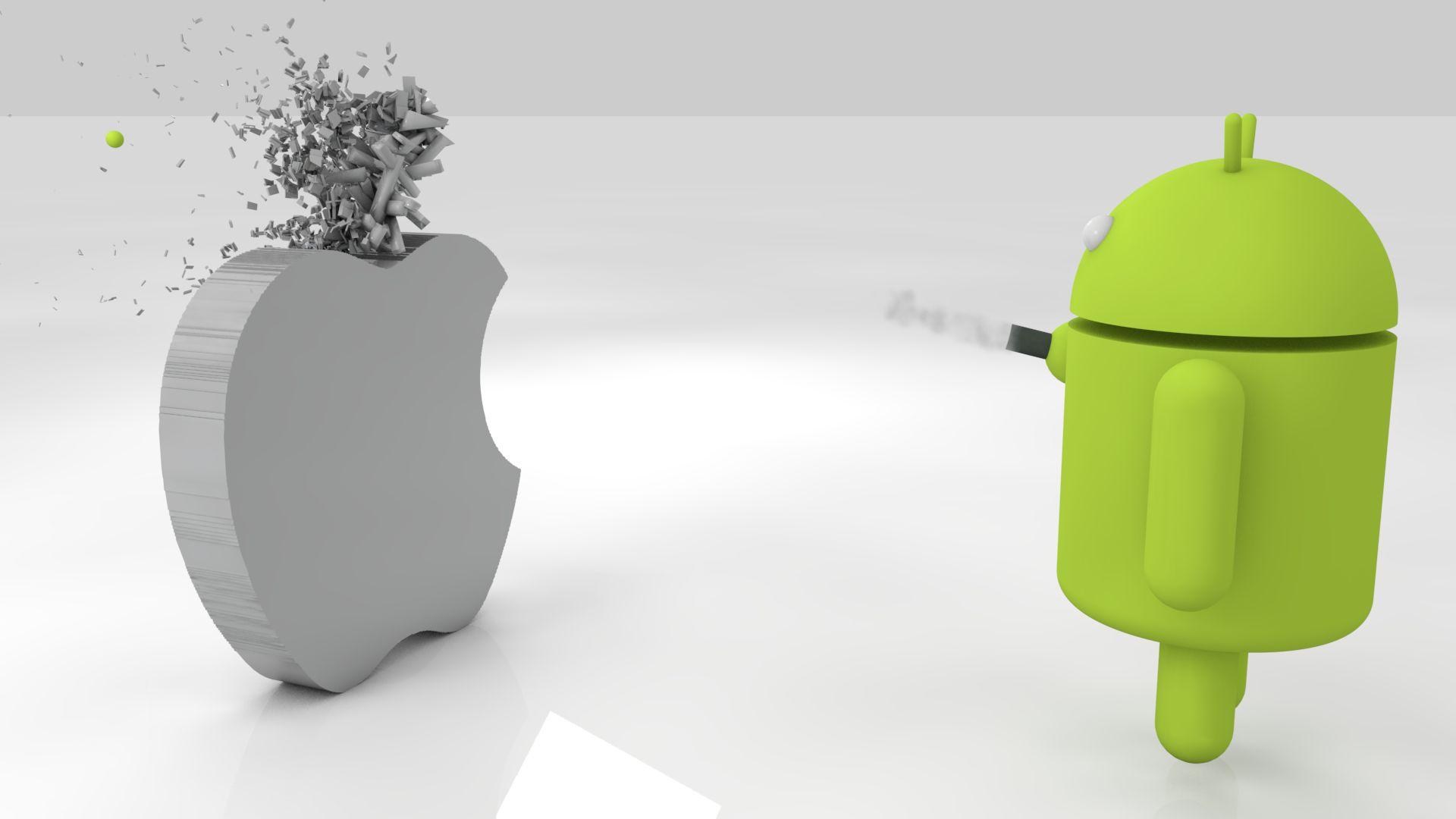 Cool Android Vs Apple Wallpaper PIC MCH053842