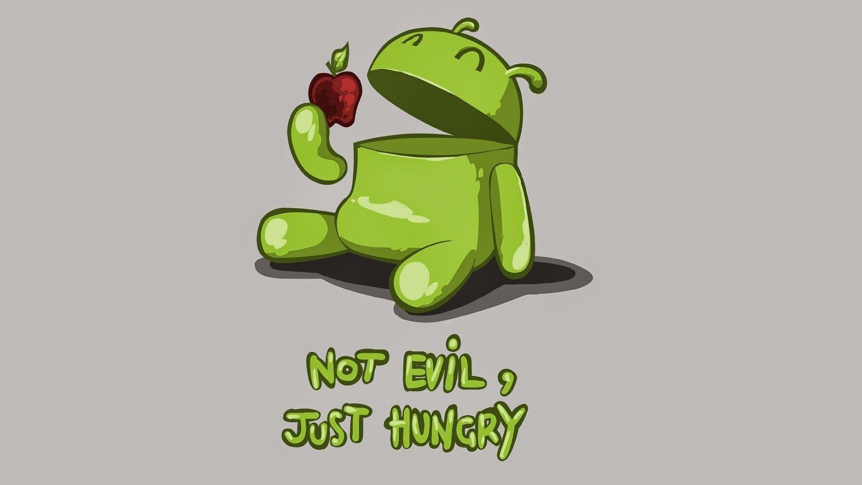Android #eating #apple Not #evil just #hungry #LetsGetWordy. Let's