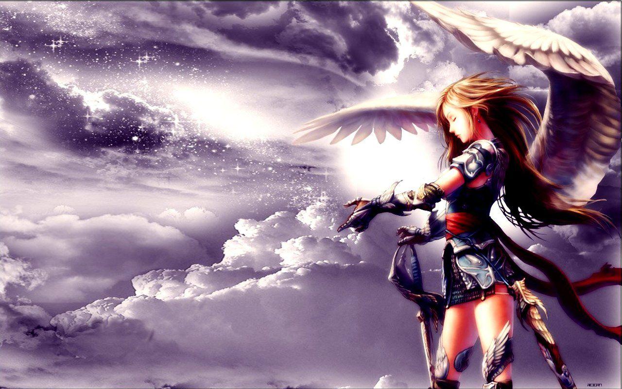 Anime Angel Girl Wallpapers  Top Free Anime Angel Girl Backgrounds   WallpaperAccess