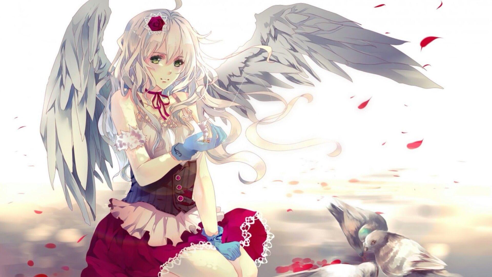 Anime Girl With Angel Wings Wallpaper. Wallpaper Studio 10. Tens