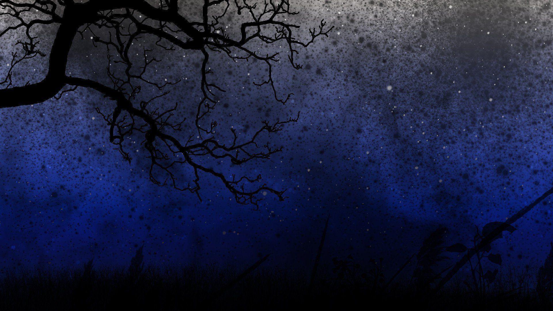 Dark silhouettes night sky wallpaperx1080