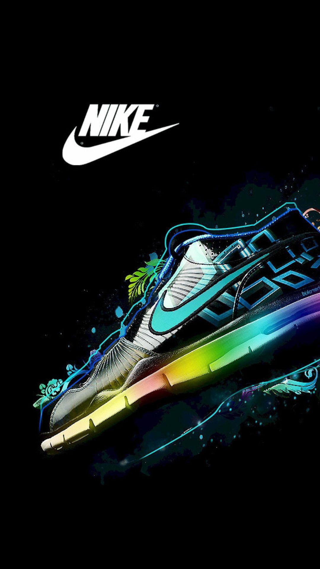 Nike logo and nike air shoes iphone mobile photo